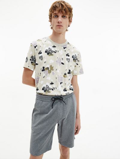 Calvin Klein Ruhák HU785216 | Calvin Klein Organic Cotton Floral Férfi Póló Szürke